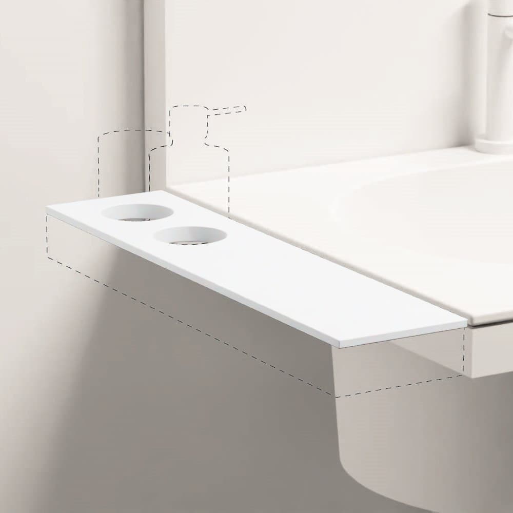 Cielo Shelf in Solid Surface – Ράφι – Matt White (ELM50 BI)