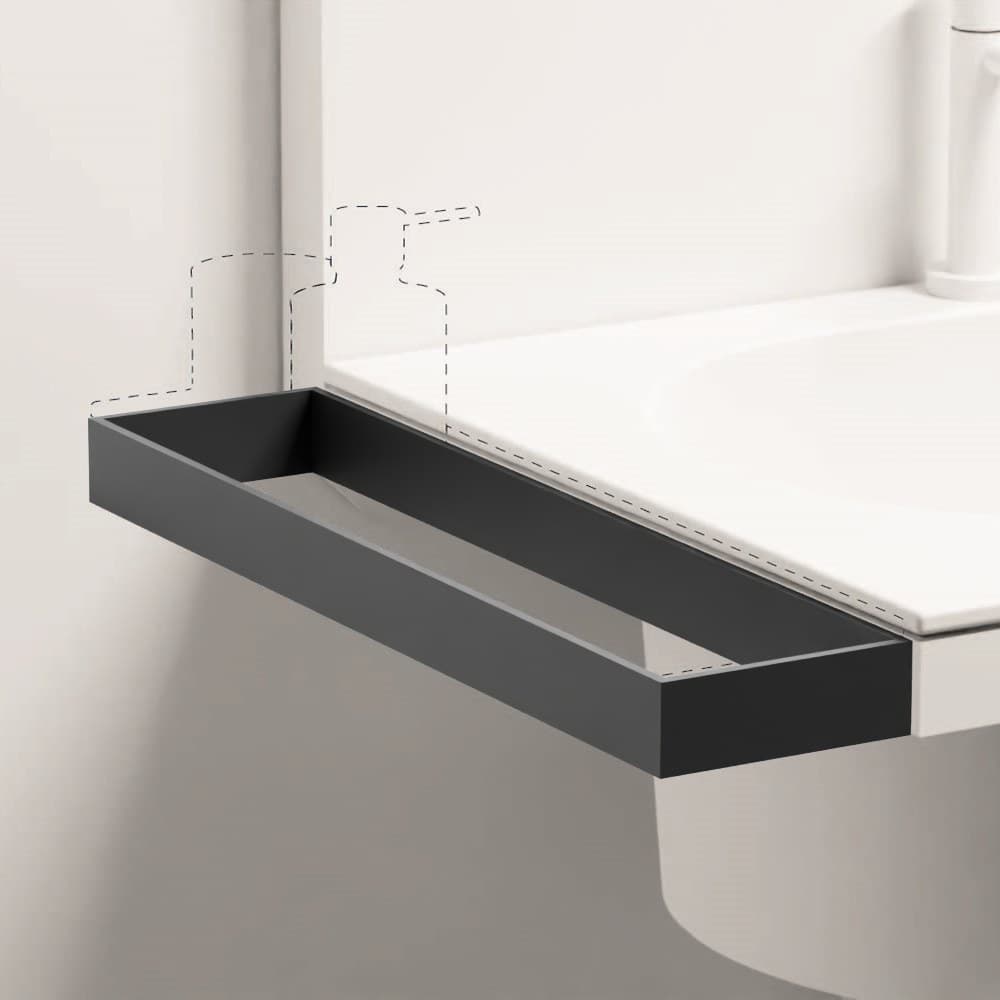 Cielo Tray for accessories – Ράφι – Matt Black (ELPM NM)