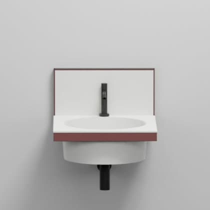 Cielo Framework – Βάση Νιπτήρα – cm 50 x 54 x 42 h (without mirror) – Corallo (ELSTT CO)