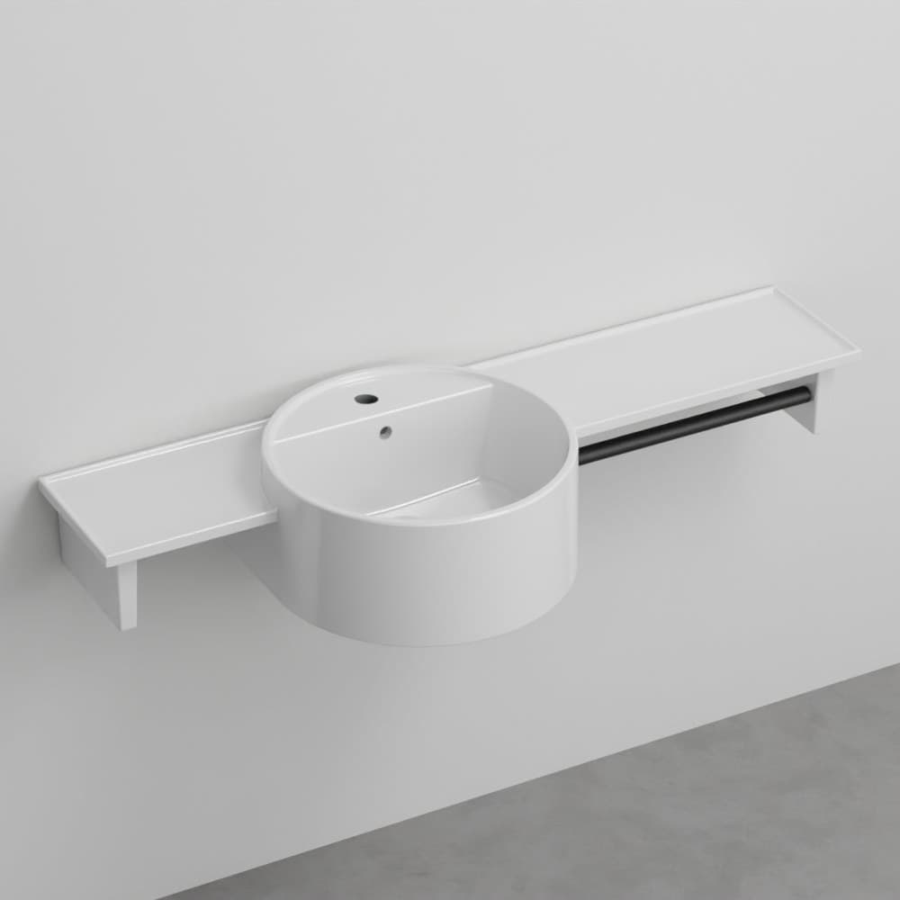 Cielo Enea side suspended – Νιπτήρας Κρεμαστός – White Glossy (ENLS130 BL)