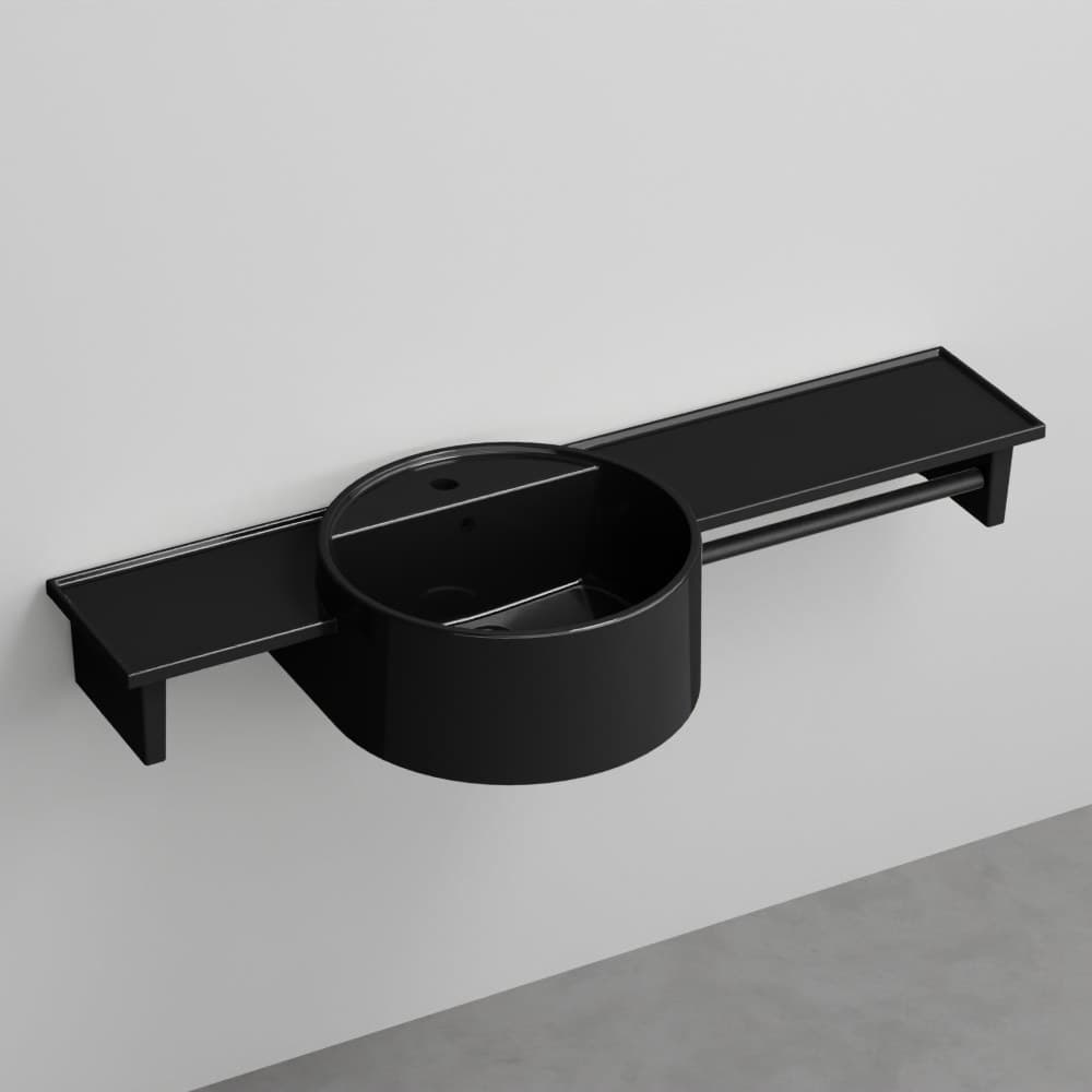Cielo Enea side suspended – Νιπτήρας Κρεμαστός – Black Glossy (ENLS130N N)