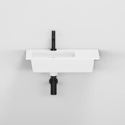 Cielo Era 60 suspended with left basin – Νιπτήρας Επικαθήμενος – White Glossy (ERLA60SX BL)