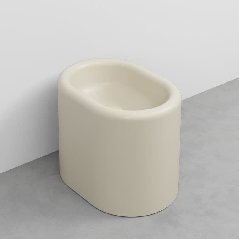 Cielo Itaca with steel fitting, left side – Μπιντέ Δαπέδου – Lino (ITBICOLOR LN)