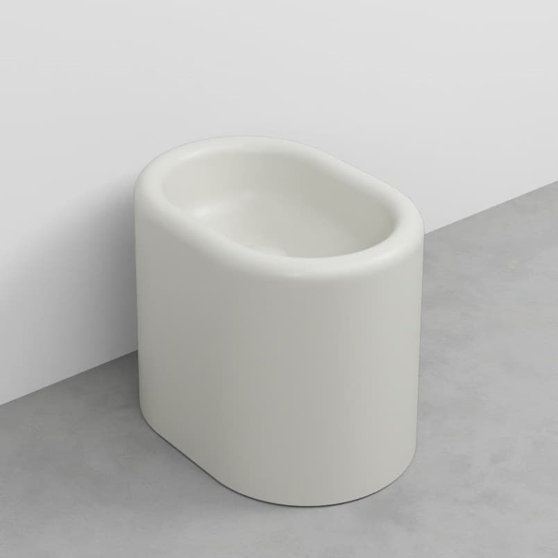 Cielo Itaca with steel fitting, left side – Μπιντέ Δαπέδου – Pomice (ITBICOLOR PM)