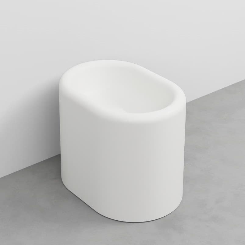 Cielo Itaca with steel fitting, left side – Μπιντέ Δαπέδου – Talco (ITBICOLOR TL)