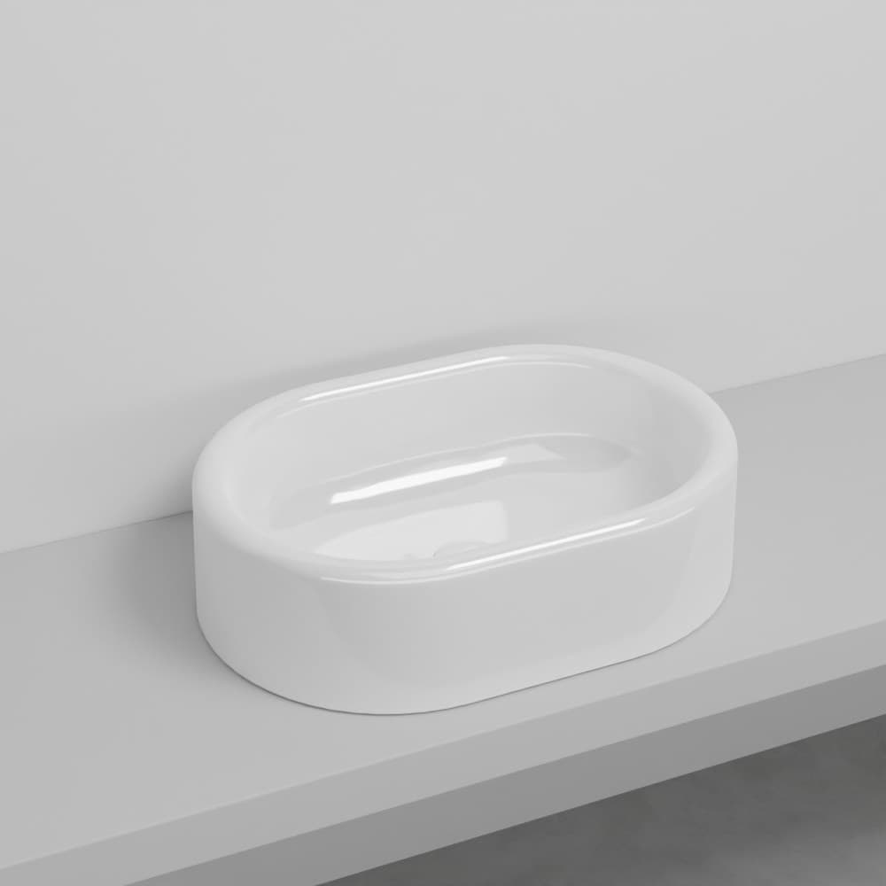 Cielo Itaca oval – Νιπτήρας Επικαθήμενος – White Glossy (ITLAO BL)