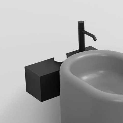 Cielo Itaca with steel fitting, left side – Ράφι – Matt Black (ITMBSXNM NM)