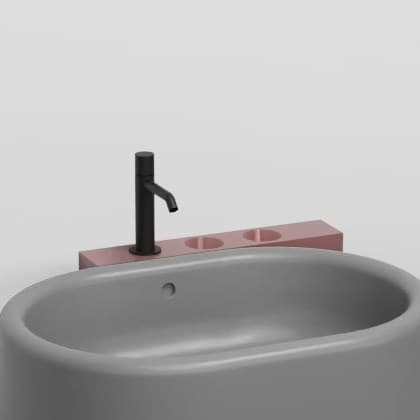 Cielo Shelf (mandatory with metal cup and dispenser) – Ράφι – cm 66 x 46 x 85 h – Corallo (ITMLDX CO)