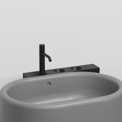 Cielo Shelf (mandatory with metal cup and dispenser) – Ράφι – cm 66 x 46 x 85 h – Matt Black (ITMLDX NM)