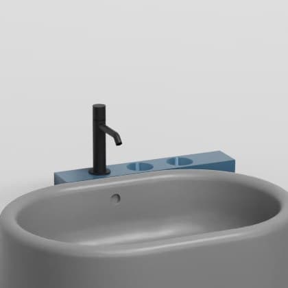 Cielo Shelf (mandatory with metal cup and dispenser) – Ράφι – cm 66 x 46 x 85 h – Oltremare (ITMLDX OL)