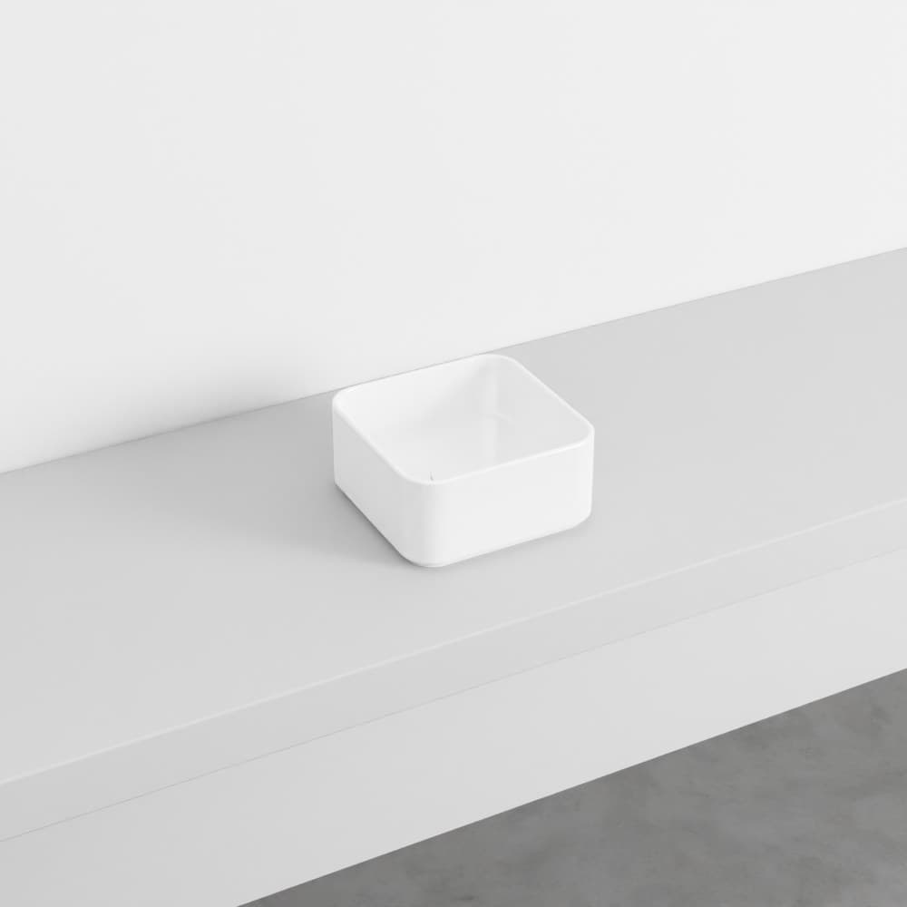 Cielo Minimo square – Νιπτήρας Επικαθήμενος – White Glossy (MILAQ BL)