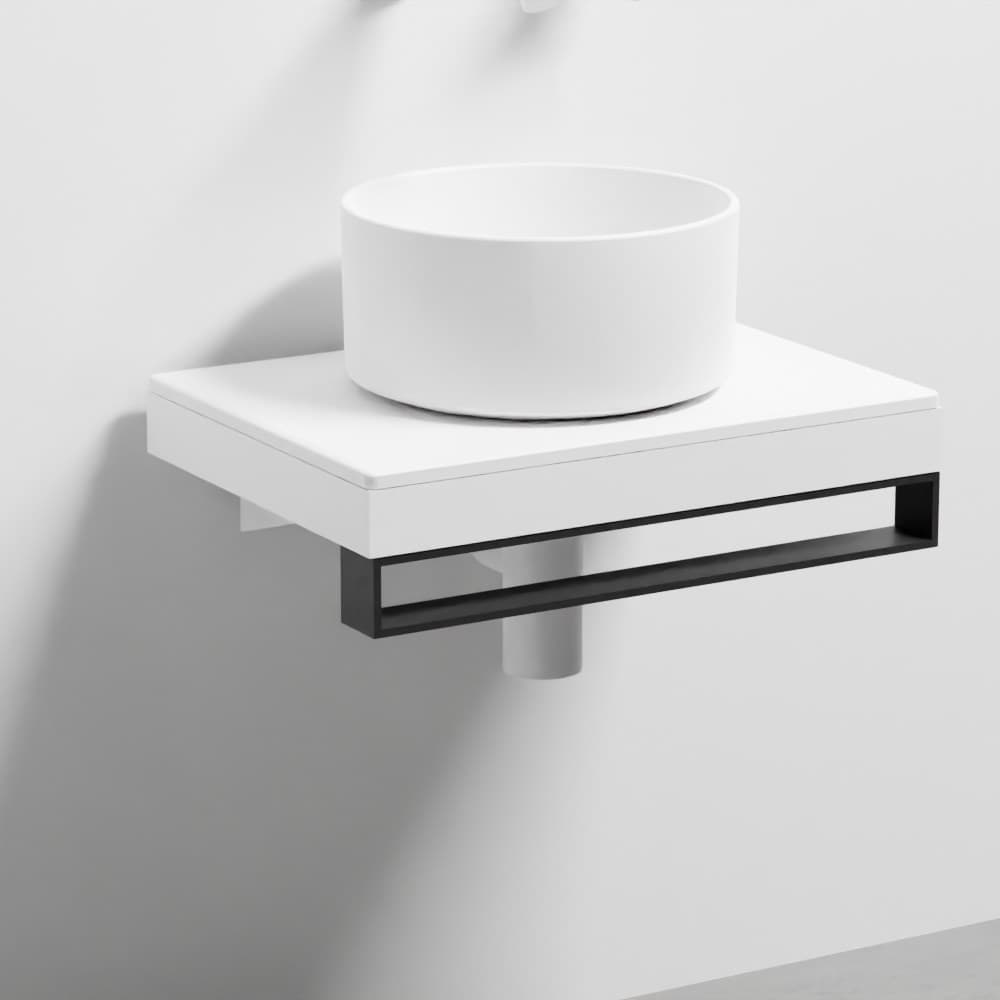 Cielo Minimultiplo front towel rail – Πετσετοκρεμάστρα – Matt Black (MUPSF40 NM)
