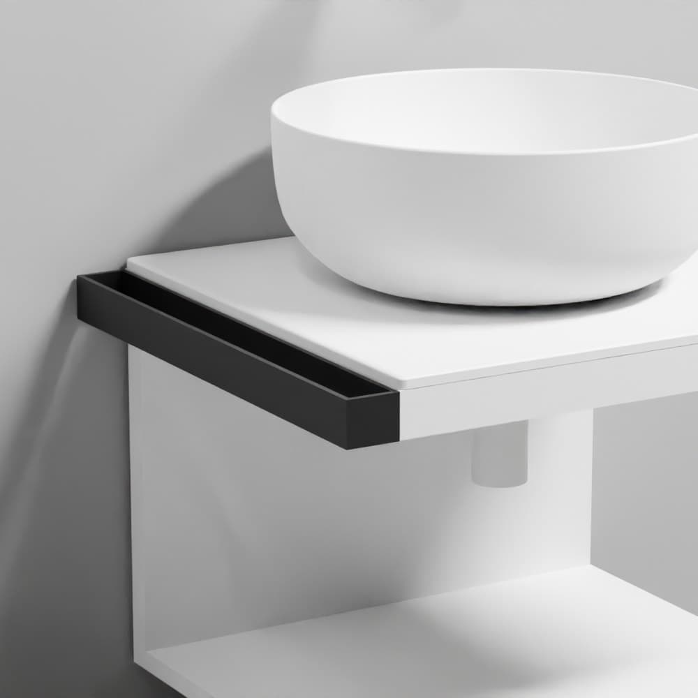 Cielo Lateral towel rail - left – Πετσετοκρεμάστρα – Matt Black (MUPSL NM)