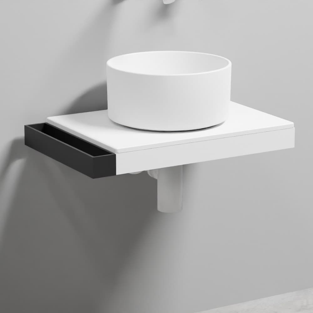 Cielo Lateral towel rail - left – Πετσετοκρεμάστρα – Matt Black (MUPSL40 NM)