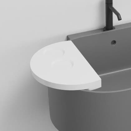 Cielo Semicircular shelf – Ράφι – White Glossy (OTMS BL)