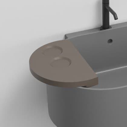 Cielo Semicircular shelf – Ράφι – Cacao (OTMSCOLOR CA)