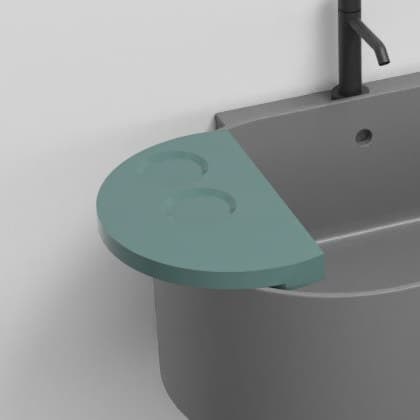 Cielo Semicircular shelf – Ράφι – Smeraldo (OTMSCOLOR SM)