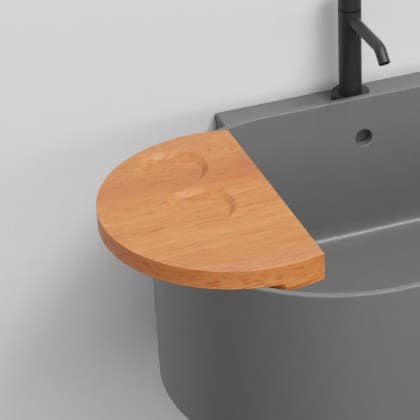 Cielo Semicircular shelf – Ράφι – Iroko (OTMSE IR)