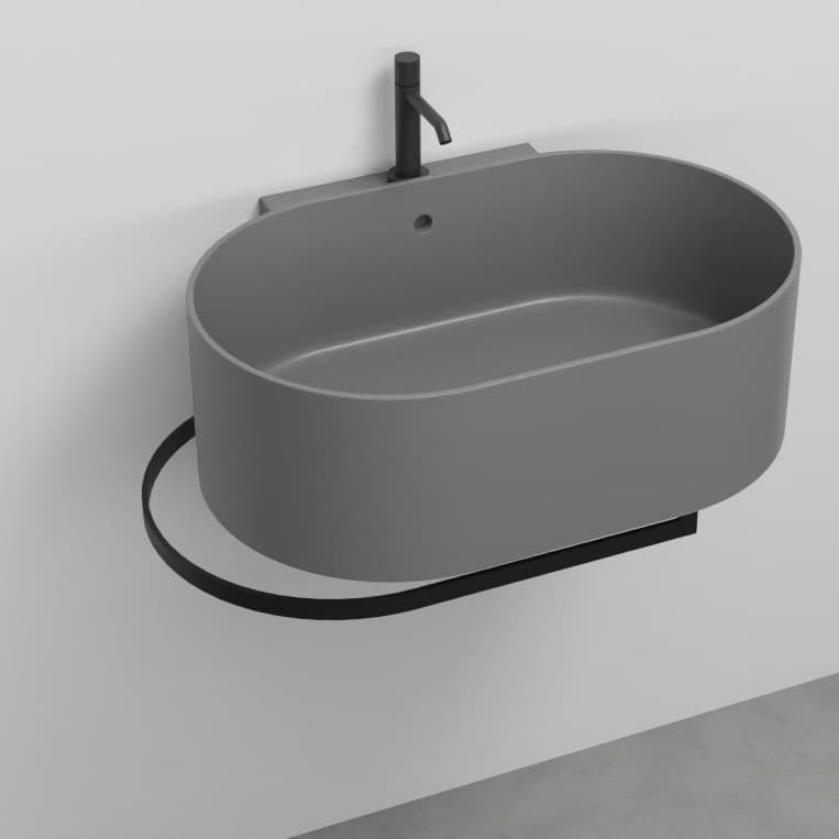 Cielo Towel rail - left side – Πετσετοκρεμάστρα – Matt Black (OTPLSX NM)