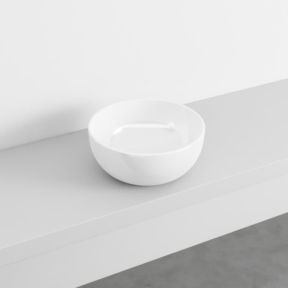 Cielo Shui ø40 – Νιπτήρας Επικαθήμενος – White Glossy (SHBA40 BL)