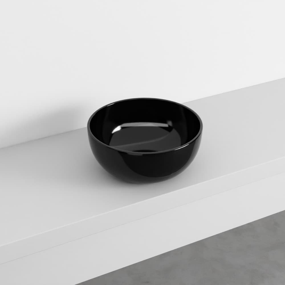 Cielo Shui ø40 – Νιπτήρας Επικαθήμενος – Black Glossy (SHBA40N N)