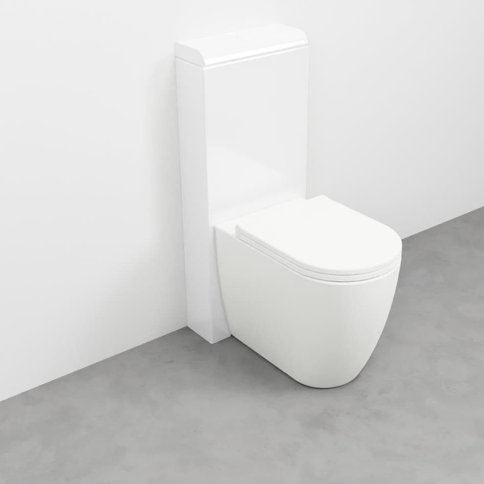 Cielo Cistern – Λεκάνη Δαπέδου – 34 x 53 x 42 h cm + 36 x 14 x 92 h cm – White Glossy (SMCM BL)