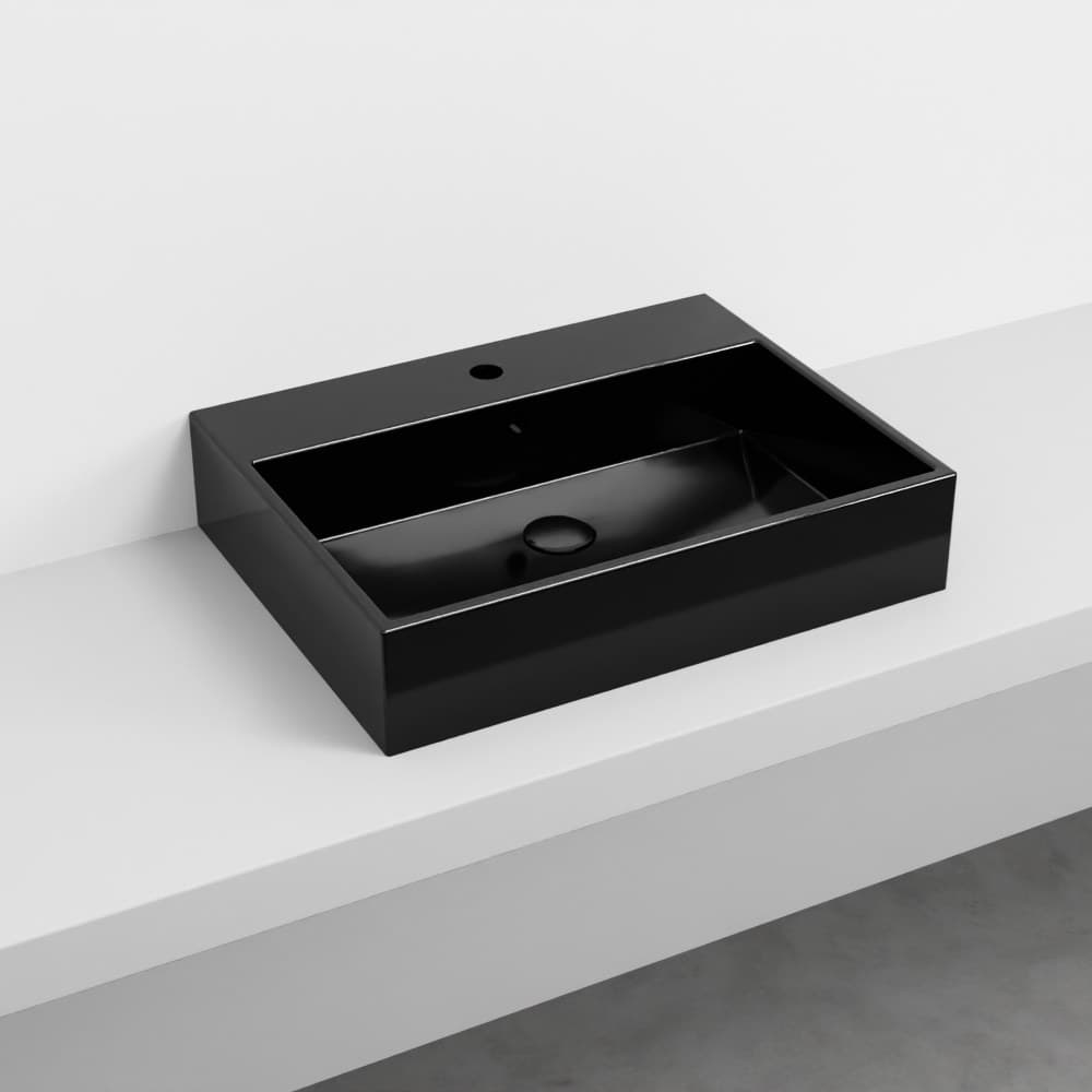 Cielo Smile 60 – Νιπτήρας Επικαθήμενος – Black Glossy (SMLAA60N N)