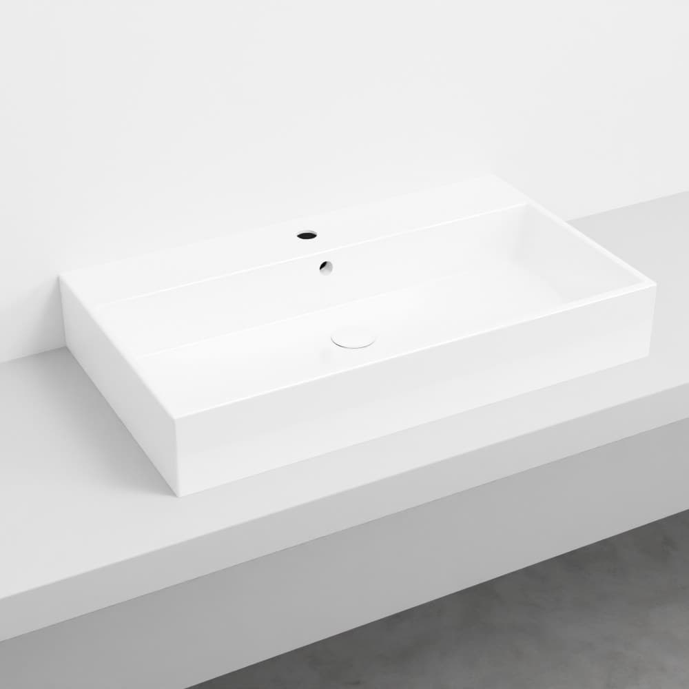 Cielo Smile 80 – Νιπτήρας Επικαθήμενος – White Glossy (SMLAA80 BL)