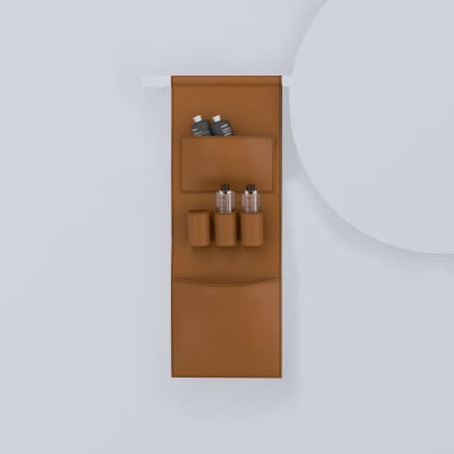Cielo Siwa storage bag – Καλάθι Μπάνιου – Natural Leather (SWSCT NA)