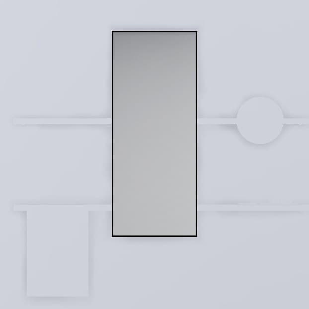 Cielo Rectangular – Καθρέπτης Μπάνιου – Matt Black (SWSPR NM)