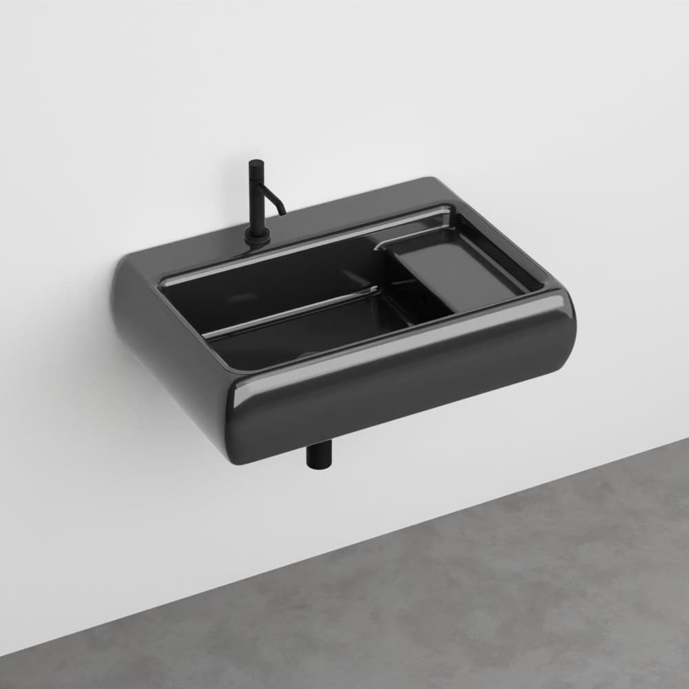 Cielo Teseo 75 suspended – Νιπτήρας Επικαθήμενος – Black Glossy (TSLS75N N)