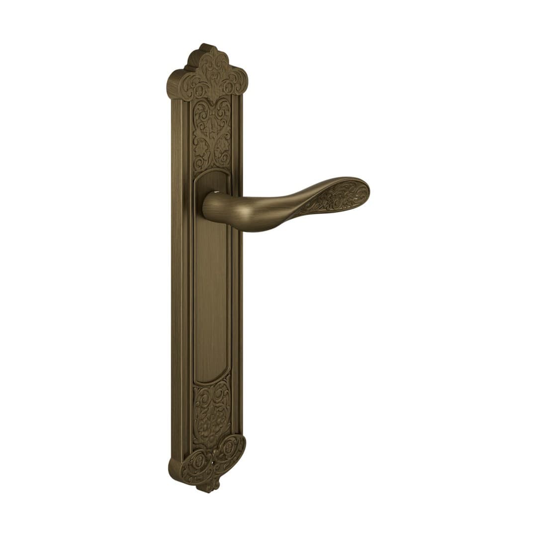 DnD Fiore – Πόμολο Πόρτας Πλάκα – Placca Fiorenza – Matt satin bronze (525-OGH)