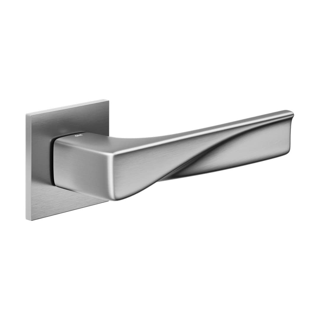 DnD Silvyana – Πόμολο Πόρτας Ροζέτα – Fine Quadra – Satin chrome (52/41-OCS)