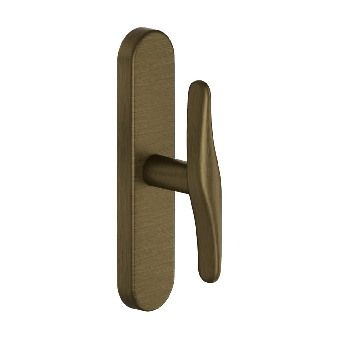 DnD Airone – Πόμολο Παραθύρου – Cremonese su placca ovale – Matt satin bronze (707C-OGH)