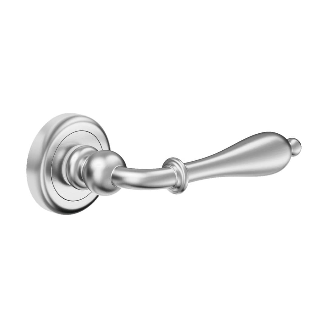 DnD Lirica – Πόμολο Πόρτας Ροζέτα – Tonda Bombata – Satin chrome (801/B-OCS)