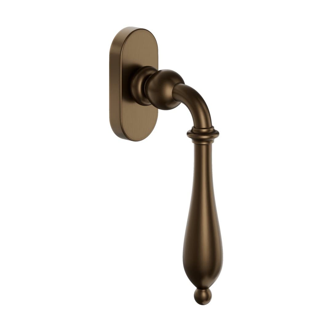 DnD Lirica – Πόμολο Παραθύρου – DK VIS Ovale – Matt sandblasted bronze (805V-BSO)