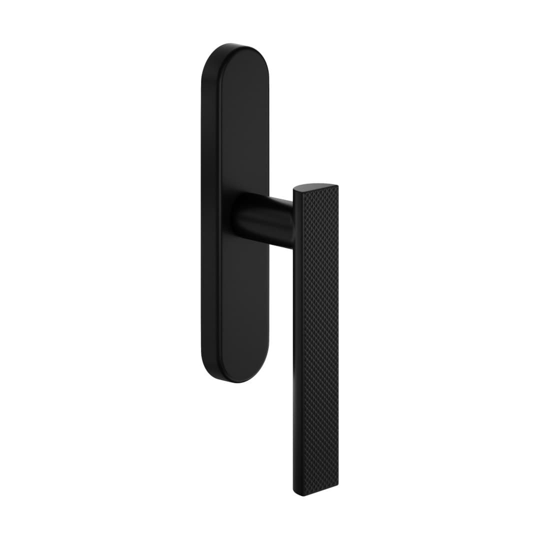 DnD Anik Brilliant – Πόμολο Παραθύρου – Cremonese su placca ovale – Black (AB21M-ONO)