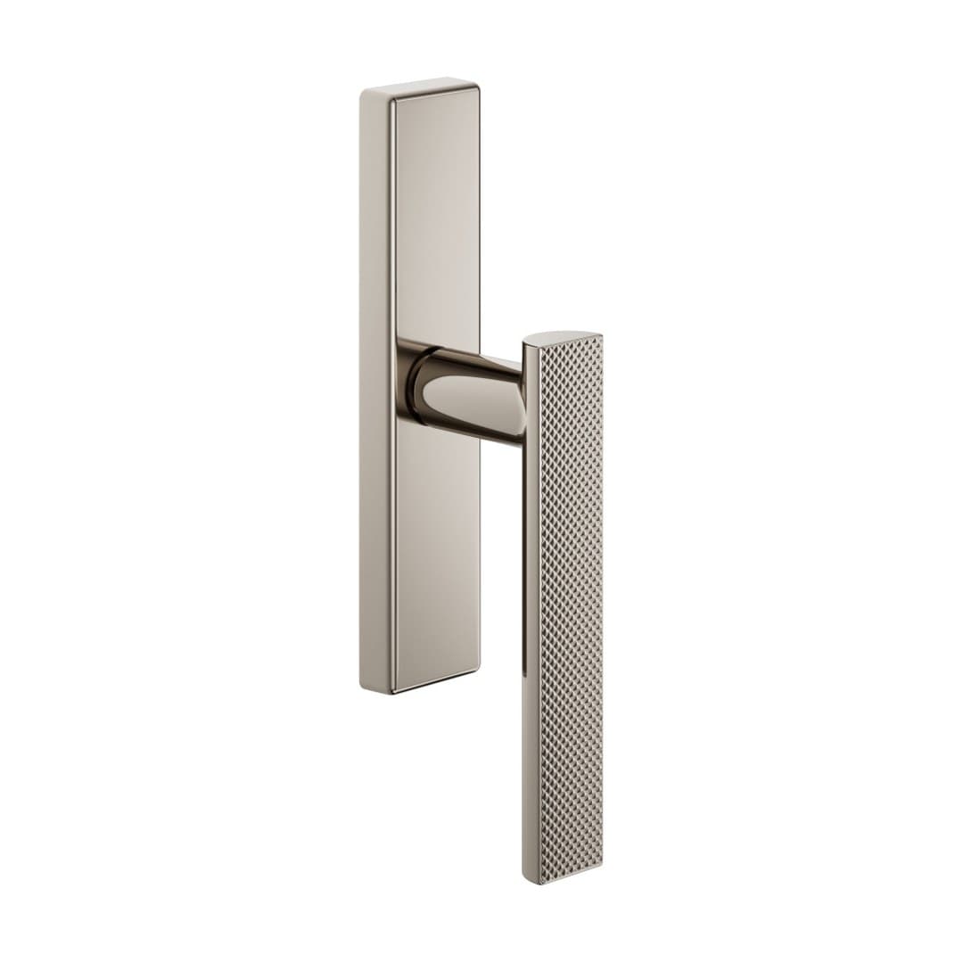 DnD Anik Brilliant 02 – Πόμολο Παραθύρου – Cremonese su placca rettangolare – Bright nickel (AB24M-PVN)