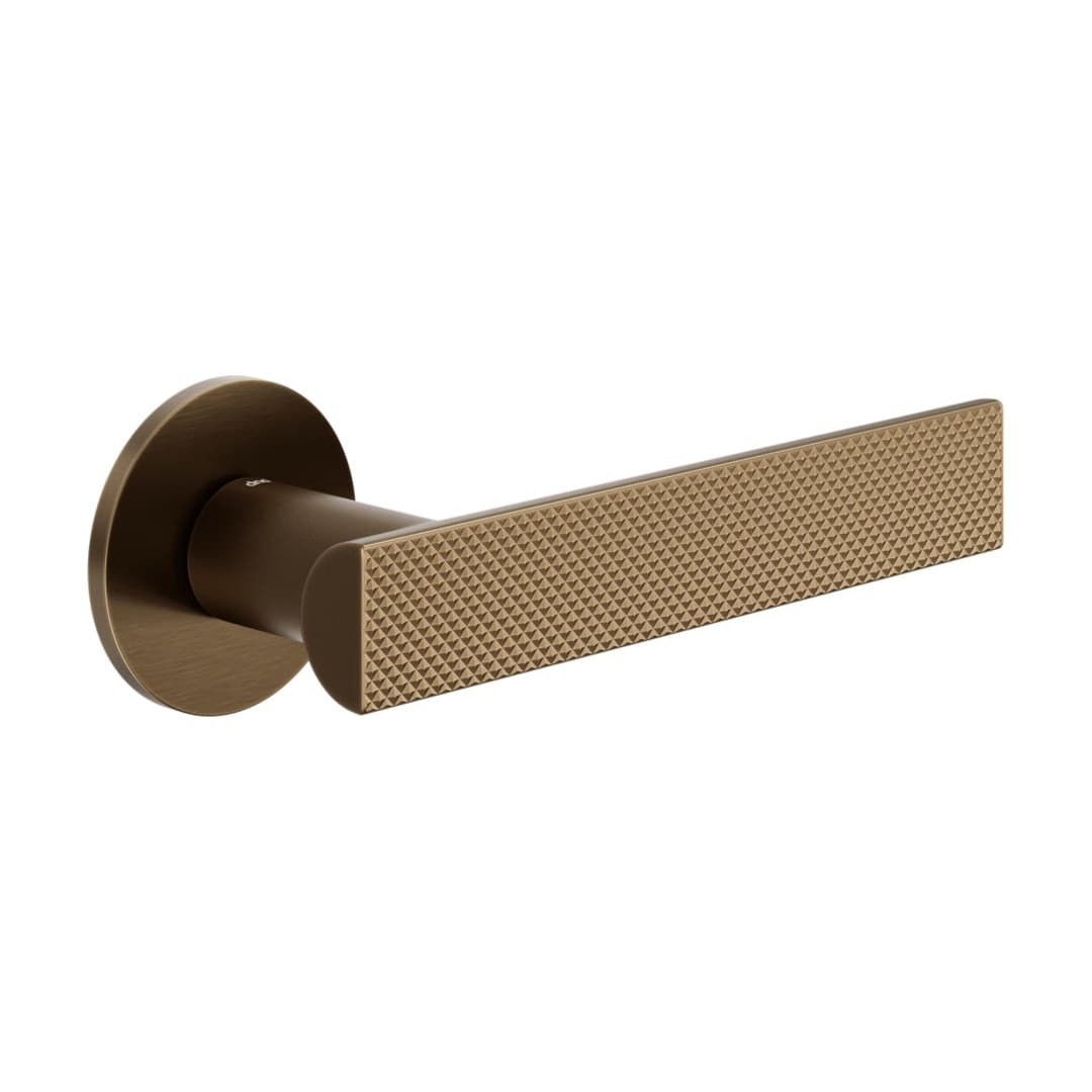 DnD Anik Brilliant – Πόμολο Πόρτας Ροζέτα – Fine Tonda – Matt sandblasted bronze (AB40-BSO)