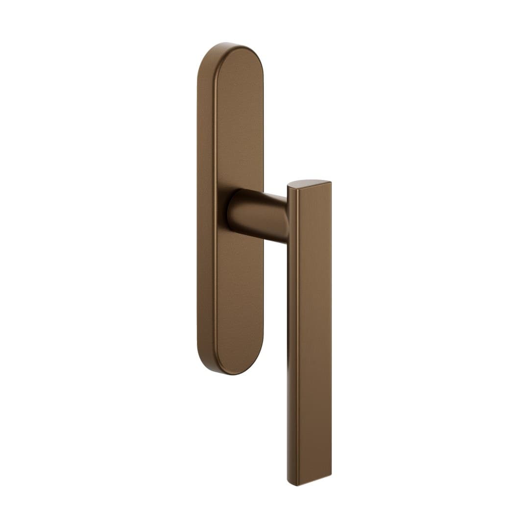 DnD Anik – Πόμολο Παραθύρου – Cremonese su placca ovale – Matt sandblasted bronze (AK20C-BSO)