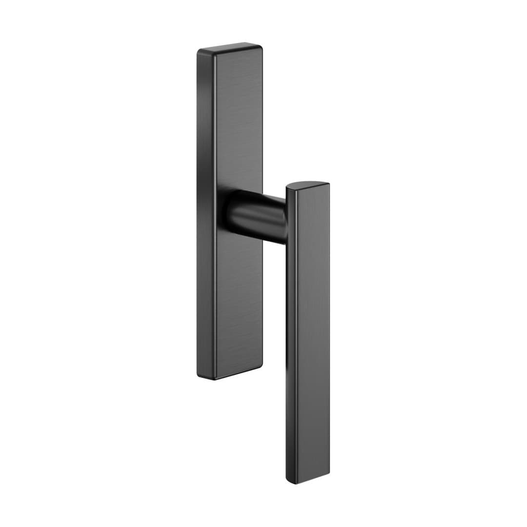 DnD Anik 02 – Πόμολο Παραθύρου – Cremonese su placca rettangolare – Satin graphite (AK23C-PGS)