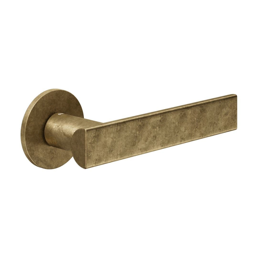 DnD Anik – Πόμολο Πόρτας Ροζέτα – Fine Tonda – Natural brass (AK40-ONT)