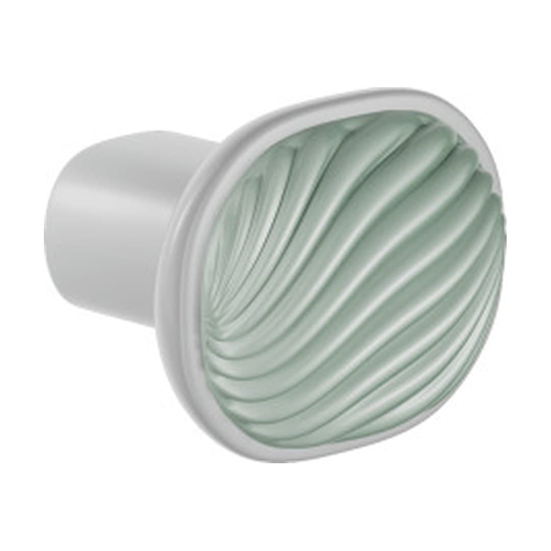DnD Dune – Πομολάκι Επίπλου – White + mint-green glossy porcelain (DN70-OBN+PSV)