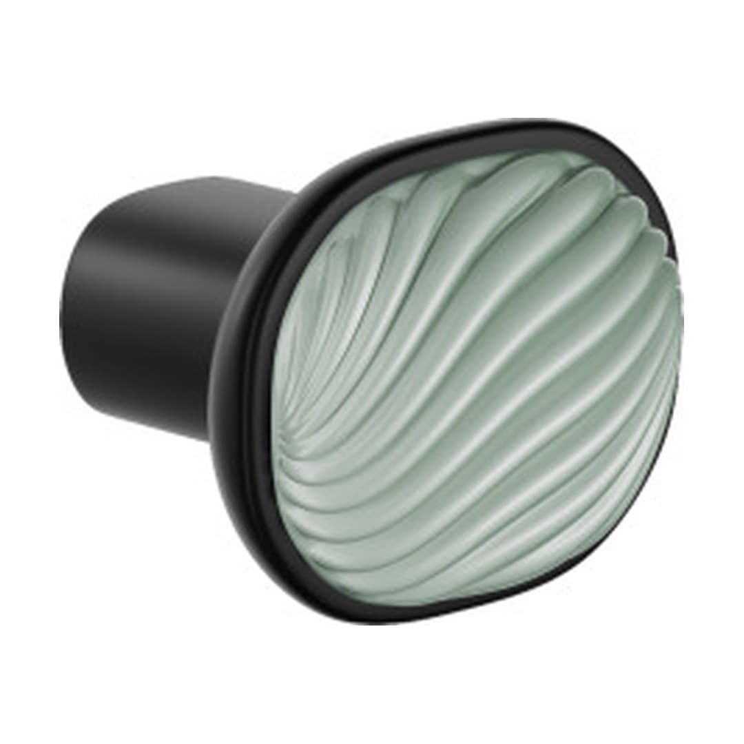 DnD Dune – Πομολάκι Επίπλου – Black + mint-green glossy porcelain (DN70-ONO+PSV)
