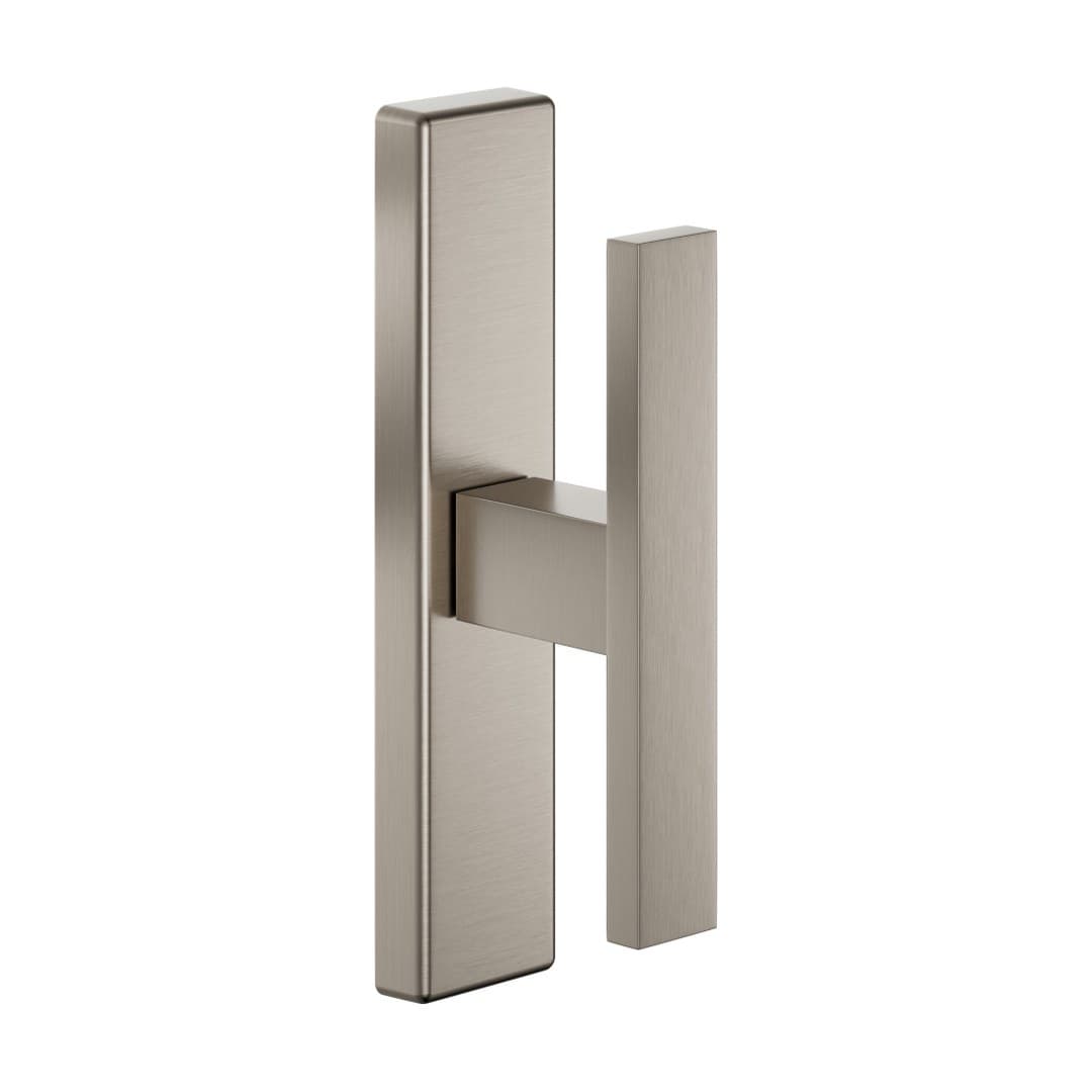 DnD Edra 02 – Πόμολο Παραθύρου – Cremonese su placca rettangolare – Satin nickel (ED26M-ONS)