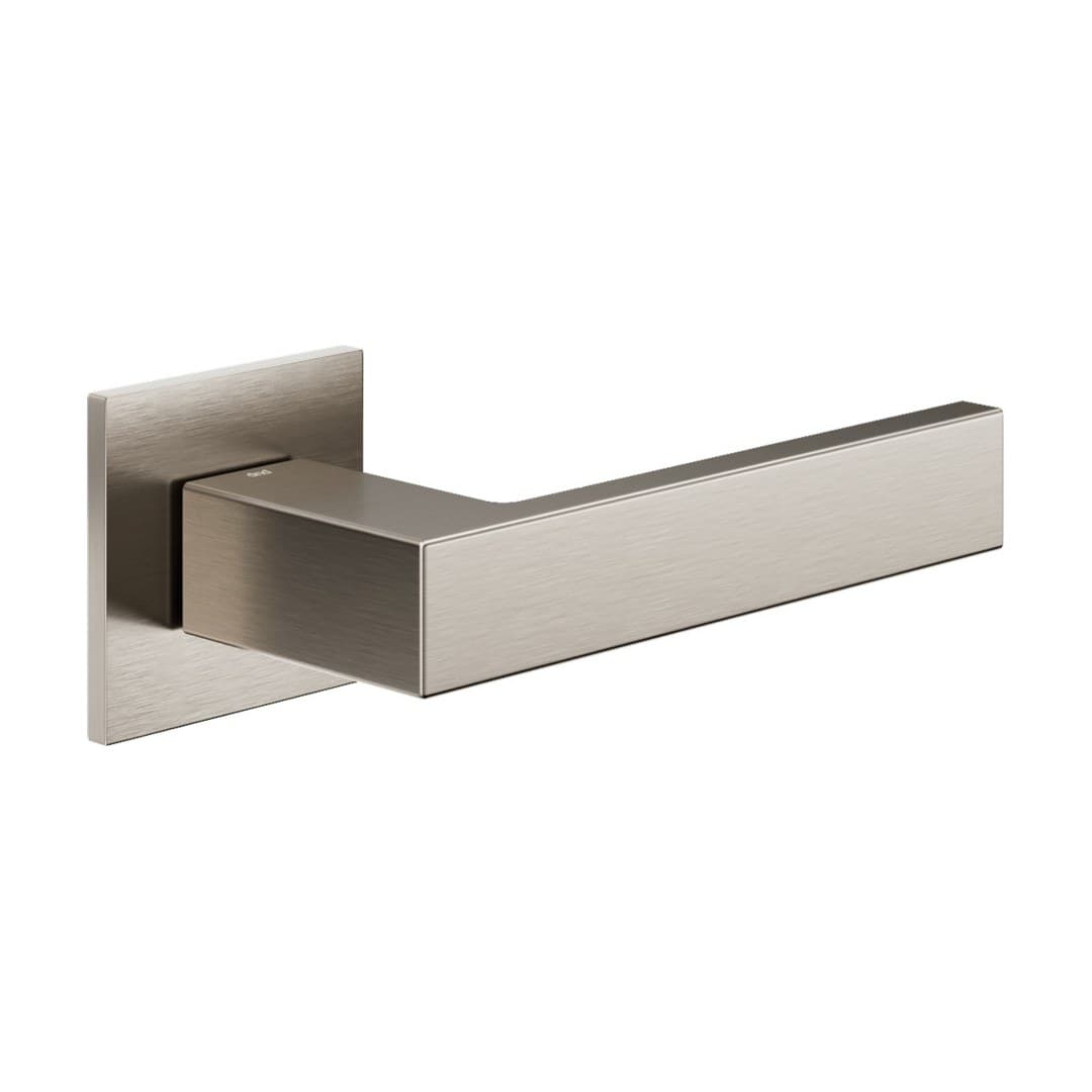 DnD Edra 02 – Πόμολο Πόρτας Ροζέτα – Fine Quadra – Satin nickel (ED41-ONS)