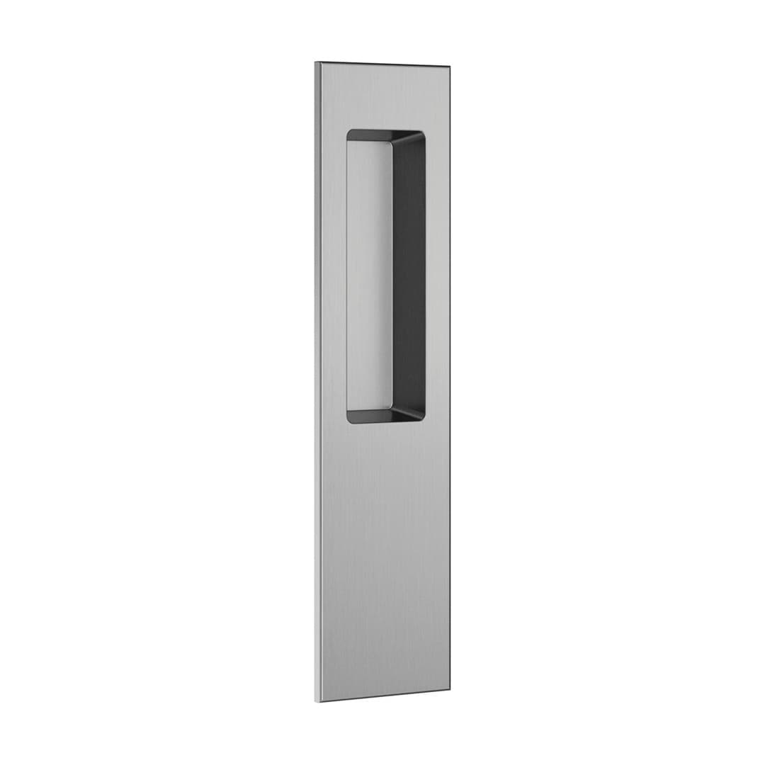 DnD Flush Plates – Λαβή Ανασυρόμενης – Ορθογώνια χούφτα – Satin chrome (ED66-OCS)
