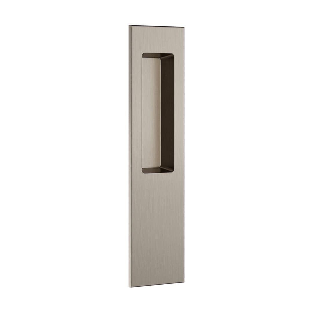 DnD Flush Plates – Λαβή Ανασυρόμενης – Ορθογώνια χούφτα – Satin nickel (ED66-ONS)