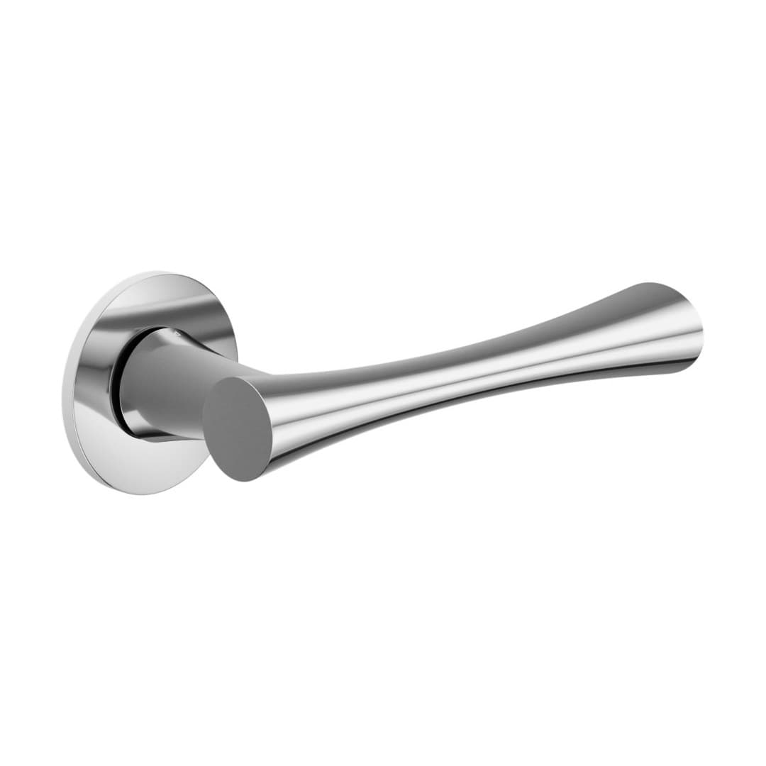 DnD Fluke – Πόμολο Πόρτας Ροζέτα – Fine Tonda – Polished chrome (FK40-OC)