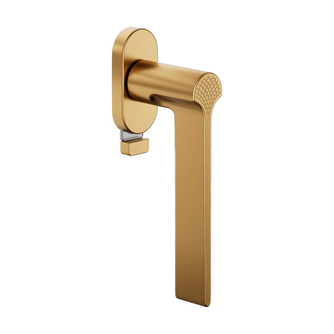 DnD Ginkgo Biloba – Πόμολο Παραθύρου – DK VIS TS Ovale – Antique satin gold (GB22TS-PVD-SG)